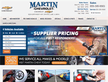 Tablet Screenshot of martin-chevy.com